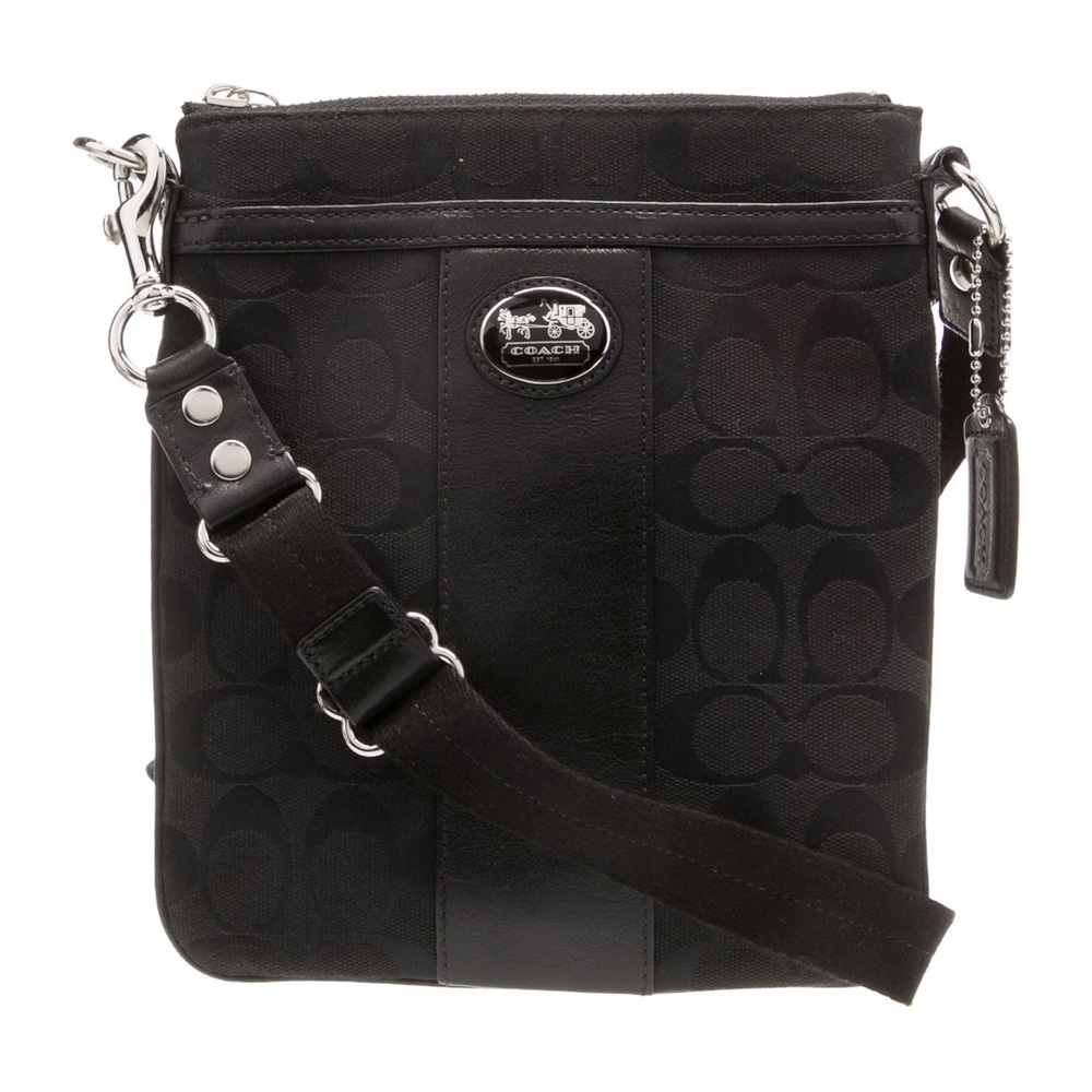Coach Black Canvas Messenger Crossbody Bag